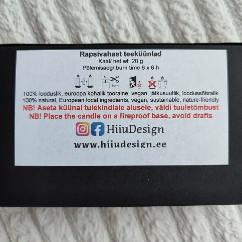 Rapsivahast teeküünla kpl RANNAKIVIKE - Image 4
